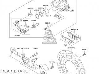 REAR BRAKE - VN1600B6F VULCAN 1600 MEANSTREAK 2006 USA CALIFORNIA CANADA
