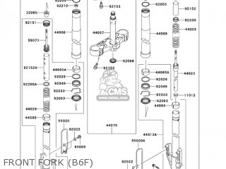 FRONT FORK (B6F) - VN1600B6F VULCAN 1600 MEANSTREAK 2006 USA CALIFORNIA CANADA
