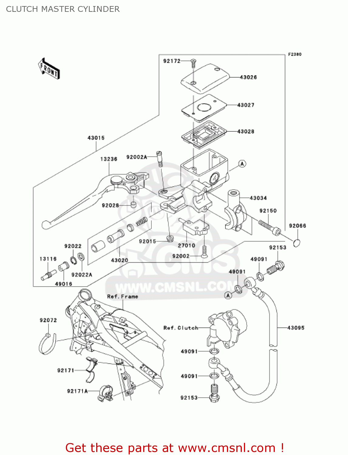 CLUTCH MASTER CYLINDER VN1600B7F VULCAN 1600 MEANSTREAK 2007 USA CALIFORNIA CANADA