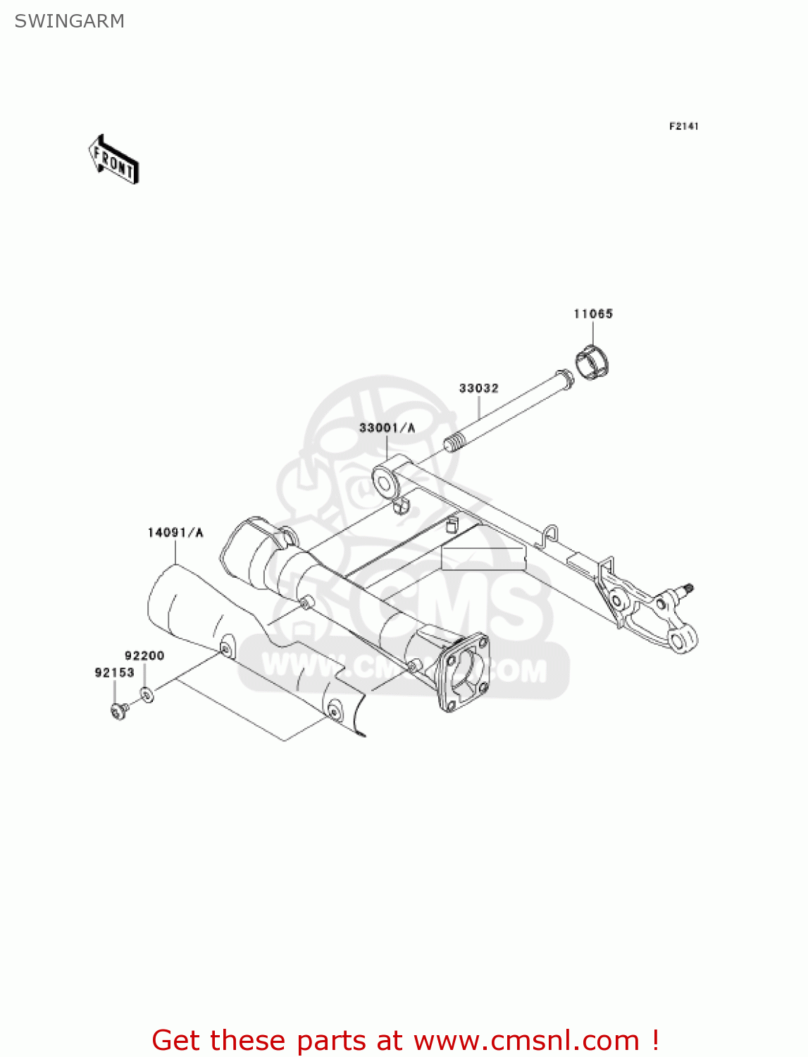 SWINGARM VN1600B7F VULCAN 1600 MEANSTREAK 2007 USA CALIFORNIA CANADA