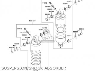 SUSPENSION/SHOCK ABSORBER - VN1600B7F VULCAN 1600 MEANSTREAK 2007 USA CALIFORNIA CANADA