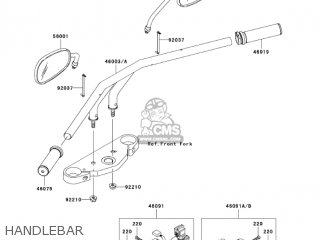 HANDLEBAR - VN1600B7F VULCAN 1600 MEANSTREAK 2007 USA CALIFORNIA CANADA