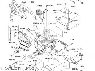 FRAME FITTINGS - VN1600B7F VULCAN 1600 MEANSTREAK 2007 USA CALIFORNIA CANADA