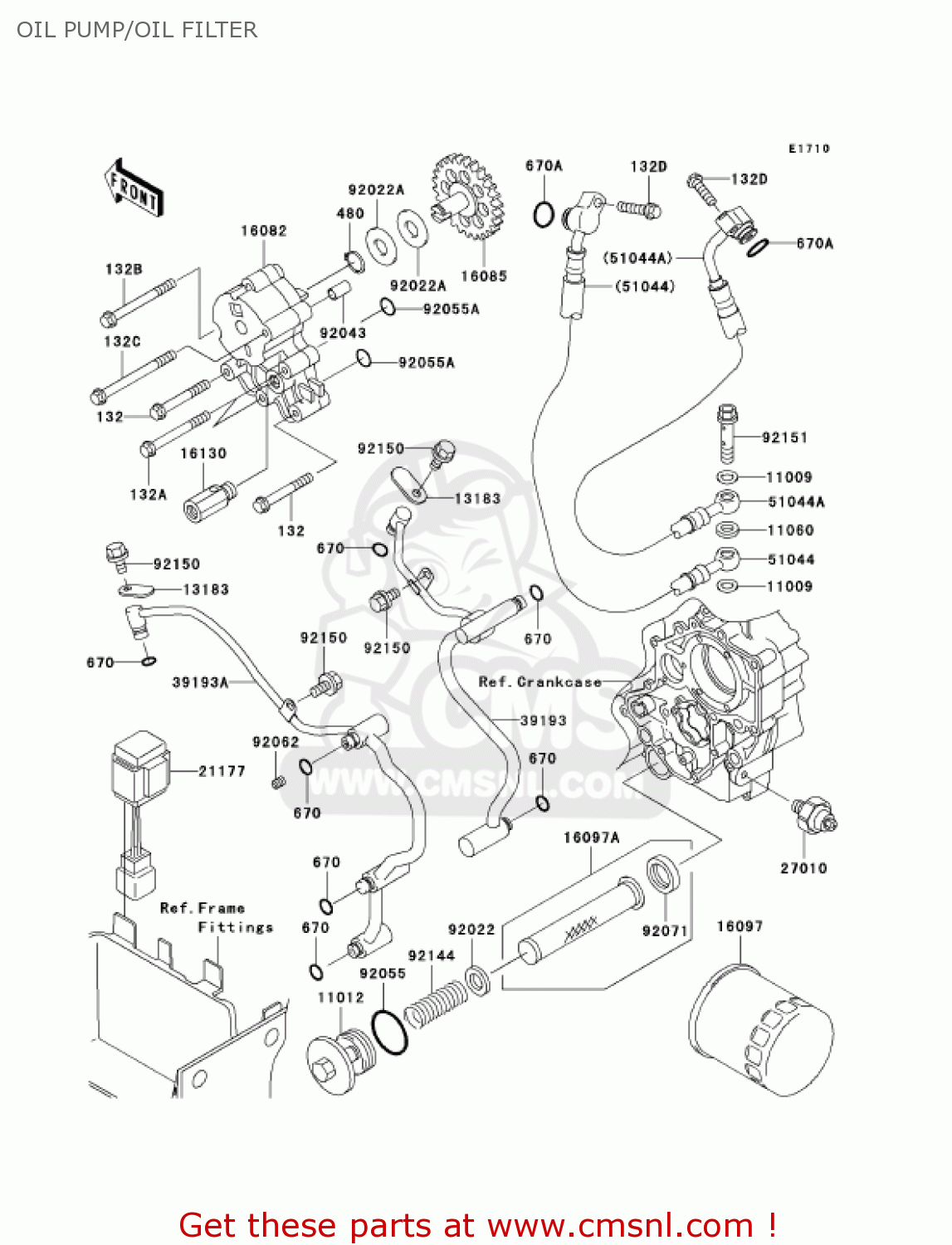 OIL PUMP/OIL FILTER VN1600B7FA VULCAN 1600 MEANSTREAK 2007 USA CALIFORNIA
