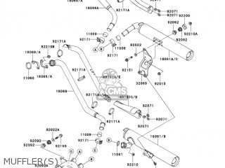 MUFFLER(S) - VN1600B7FA VULCAN 1600 MEANSTREAK 2007 USA CALIFORNIA