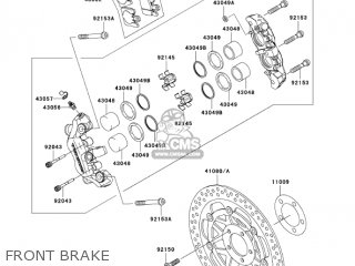 FRONT BRAKE - VN1600B7FA VULCAN 1600 MEANSTREAK 2007 USA CALIFORNIA