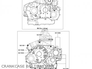 CRANKCASE BOLT PATTERN - VN1600B7FA VULCAN 1600 MEANSTREAK 2007 USA CALIFORNIA