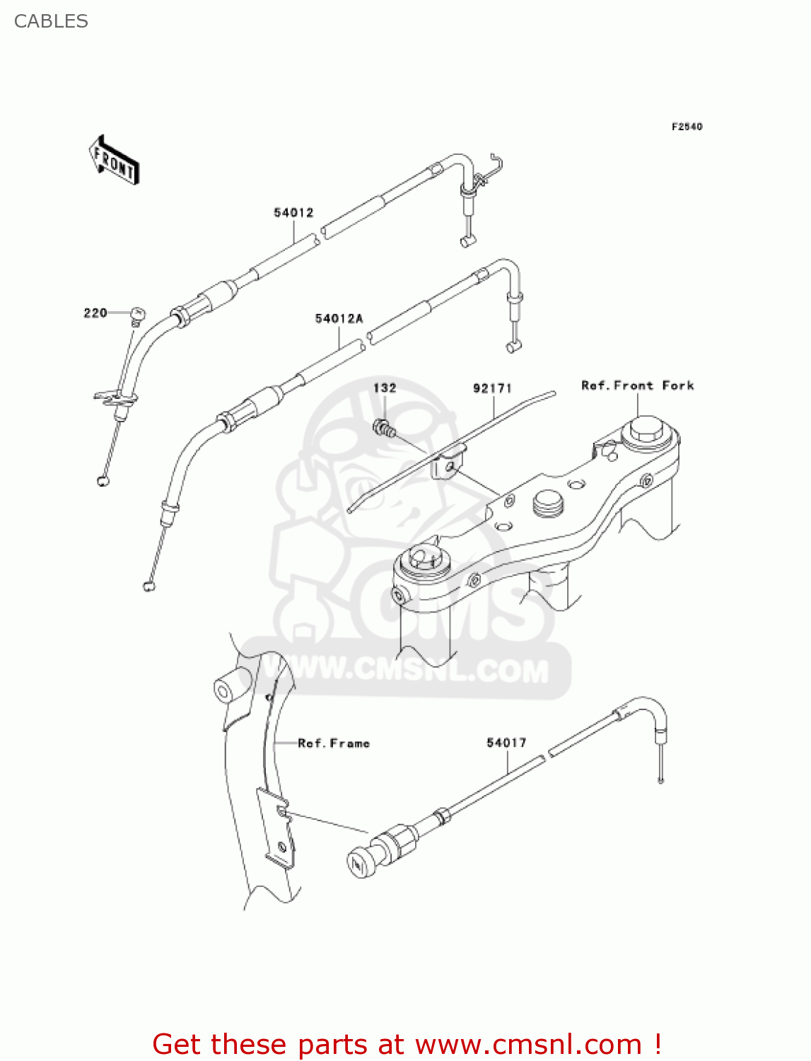 CABLES VN1600D1 VULCAN 1600 NOMAD 2005 USA CALIFORNIA CANADA