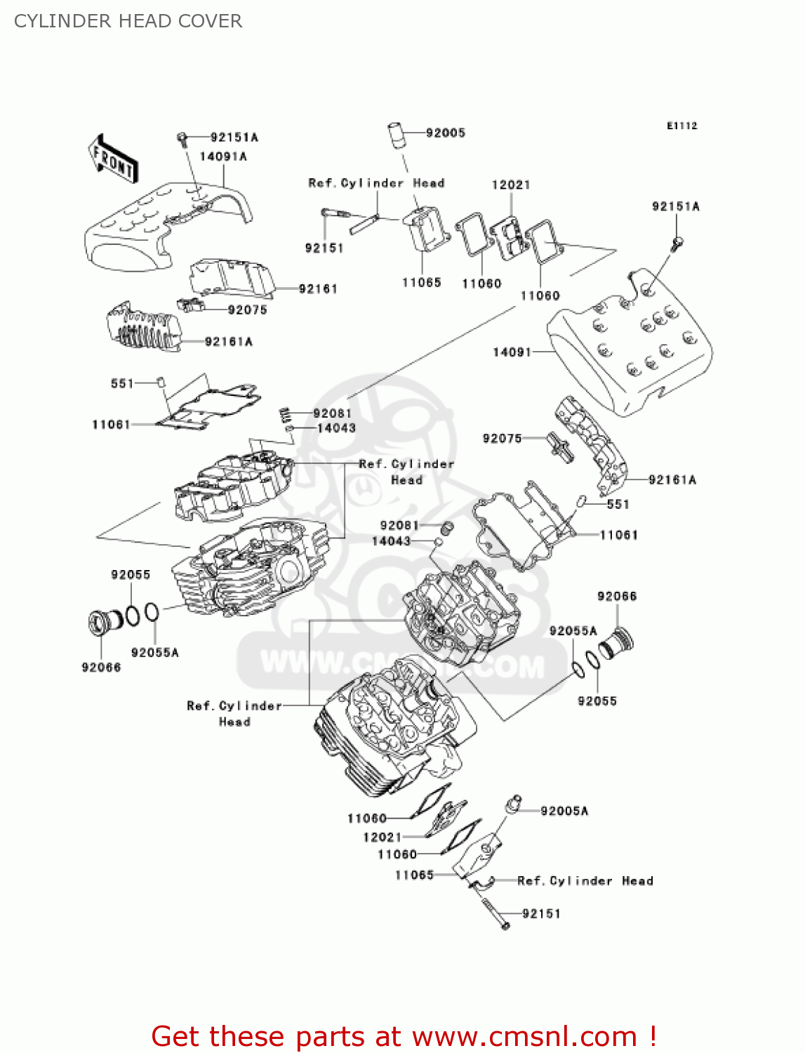 CYLINDER HEAD COVER VN1600D1 VULCAN 1600 NOMAD 2005 USA CALIFORNIA CANADA