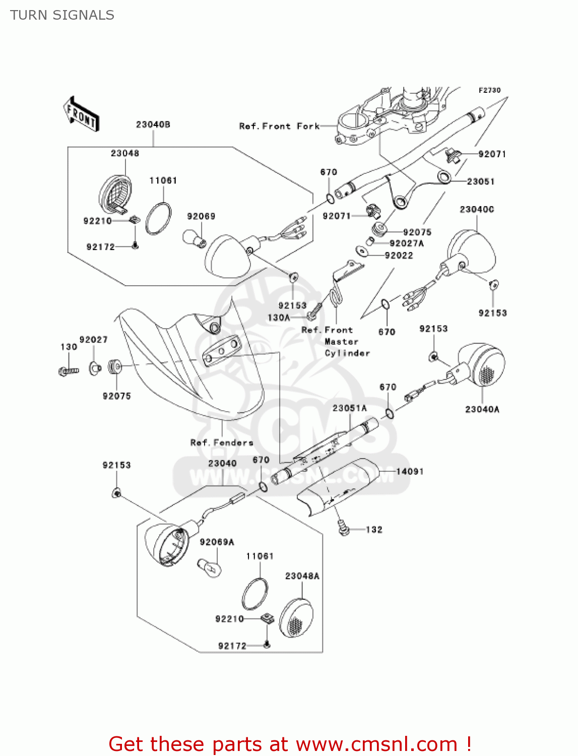 TURN SIGNALS VN1600D1 VULCAN 1600 NOMAD 2005 USA CALIFORNIA CANADA