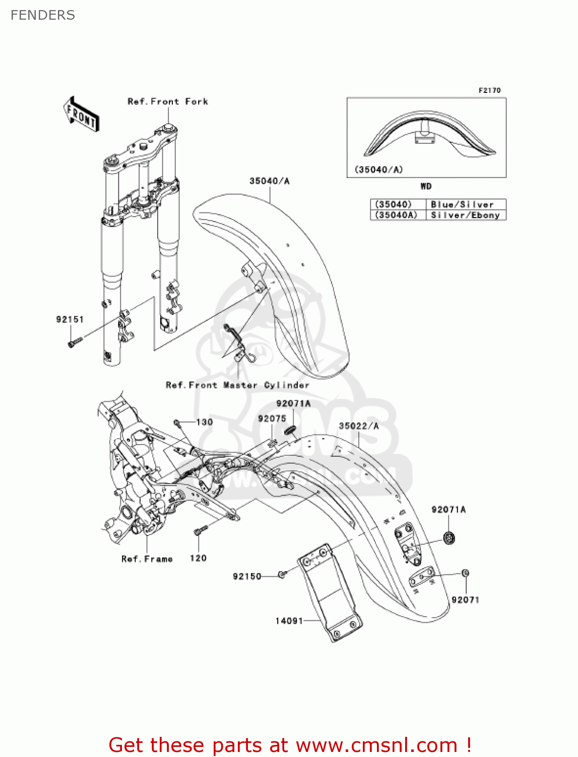 FENDERS VN1600D1 VULCAN 1600 NOMAD 2005 USA CALIFORNIA CANADA