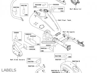 LABELS - VN1600D1 VULCAN 1600 NOMAD 2005 USA CALIFORNIA CANADA