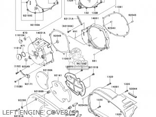 LEFT ENGINE COVER(S) - VN1600D1 VULCAN 1600 NOMAD 2005 USA CALIFORNIA CANADA