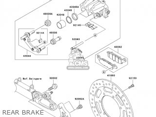 REAR BRAKE - VN1600D1 VULCAN 1600 NOMAD 2005 USA CALIFORNIA CANADA