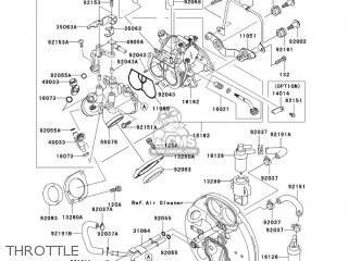 THROTTLE - VN1600D1 VULCAN 1600 NOMAD 2005 USA CALIFORNIA CANADA