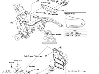 SIDE COVERS - VN1600D1 VULCAN 1600 NOMAD 2005 USA CALIFORNIA CANADA