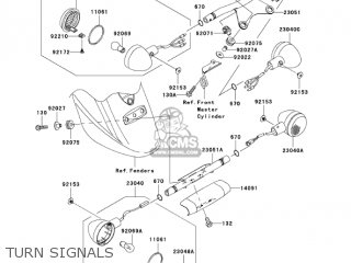 TURN SIGNALS - VN1600D1 VULCAN 1600 NOMAD 2005 USA CALIFORNIA CANADA