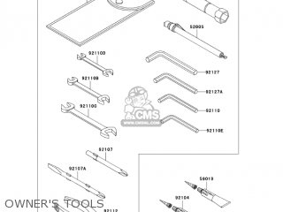 OWNER'S TOOLS - VN1600D1 VULCAN 1600 NOMAD 2005 USA CALIFORNIA CANADA