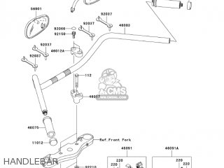 HANDLEBAR - VN1600D1 VULCAN 1600 NOMAD 2005 USA CALIFORNIA CANADA