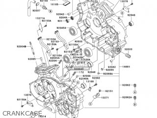 CRANKCASE - VN1600D1 VULCAN 1600 NOMAD 2005 USA CALIFORNIA CANADA