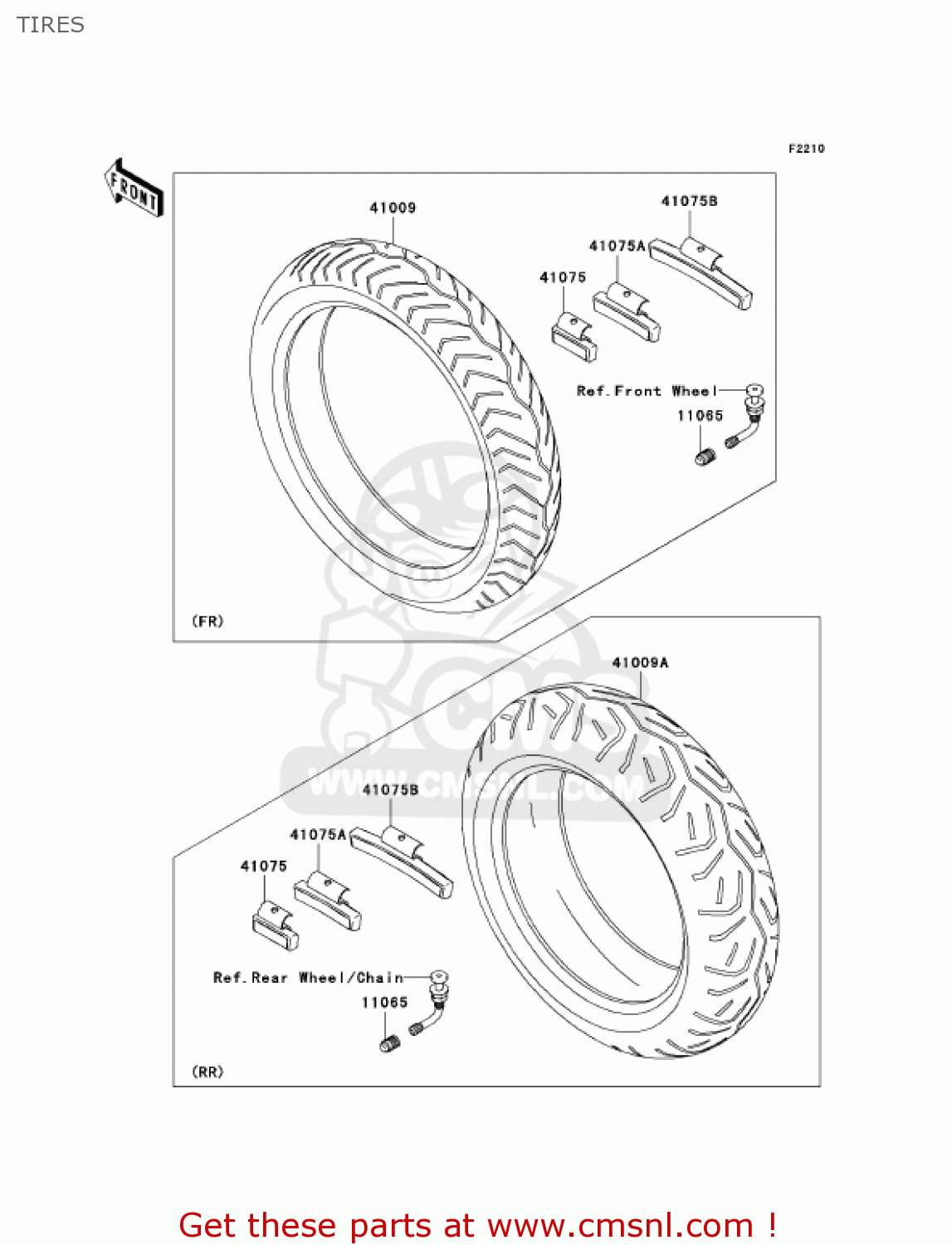 TIRES VN1600D6F VULCAN 1600 NOMAD 2006 USA CALIFORNIA CANADA