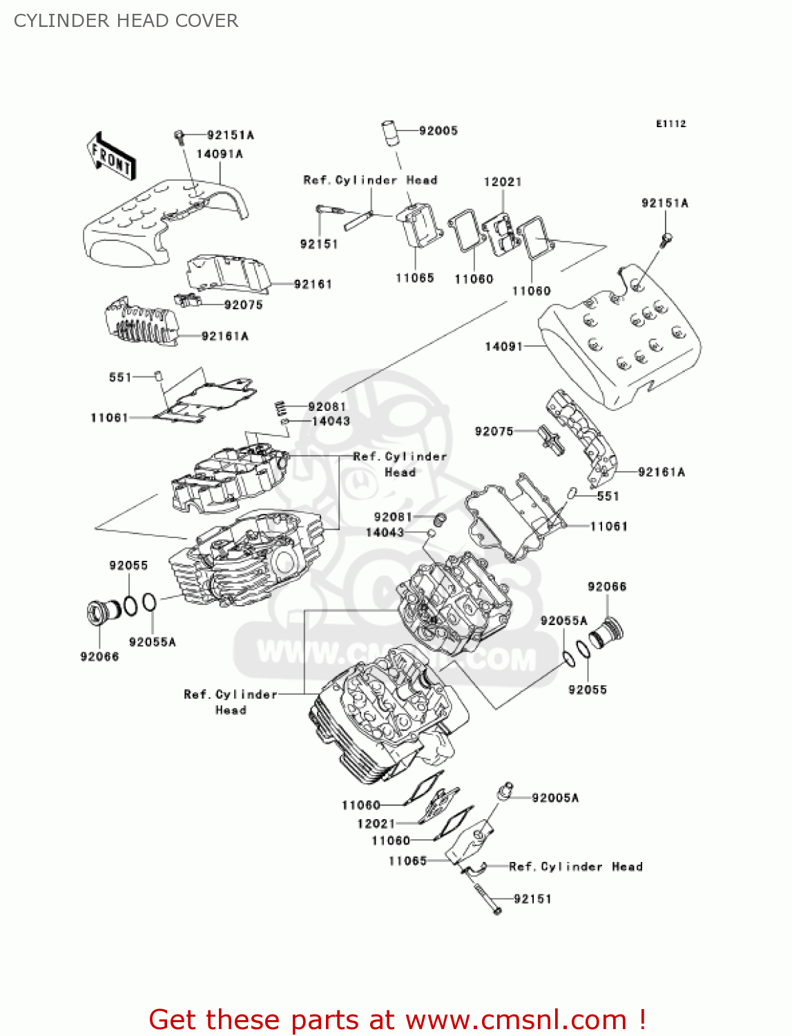 CYLINDER HEAD COVER VN1600D6F VULCAN 1600 NOMAD 2006 USA CALIFORNIA CANADA