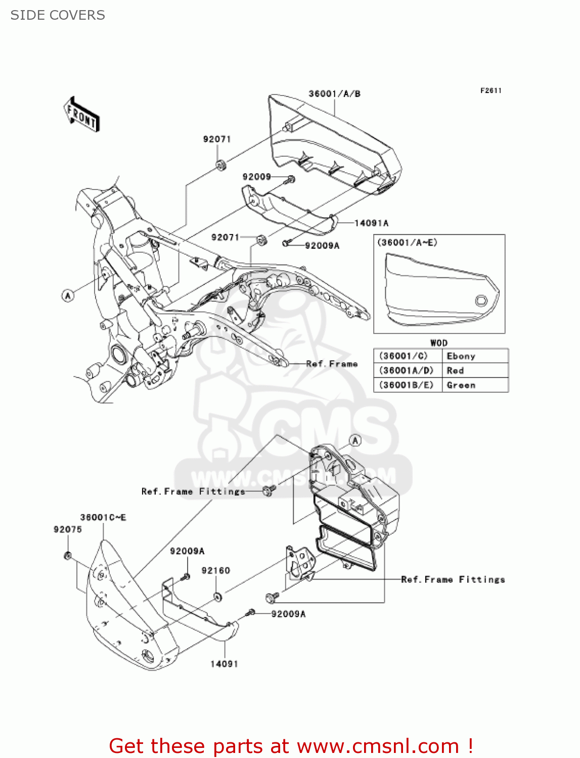SIDE COVERS VN1600D6F VULCAN 1600 NOMAD 2006 USA CALIFORNIA CANADA
