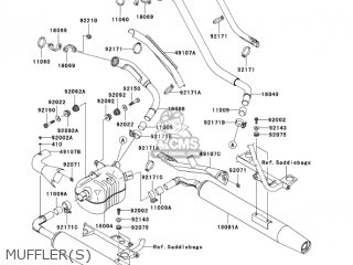 MUFFLER(S) - VN1600D6F VULCAN 1600 NOMAD 2006 USA CALIFORNIA CANADA