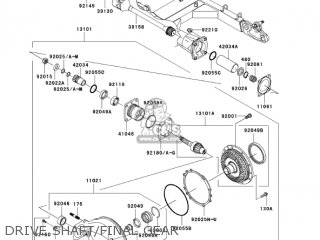 DRIVE SHAFT/FINAL GEAR - VN1600D6F VULCAN 1600 NOMAD 2006 USA CALIFORNIA CANADA