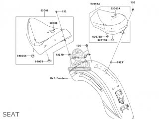 SEAT - VN1600D6F VULCAN 1600 NOMAD 2006 USA CALIFORNIA CANADA