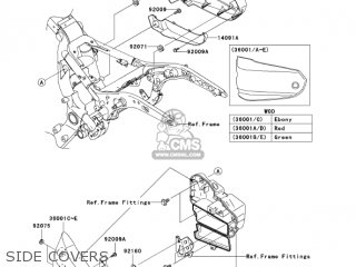 SIDE COVERS - VN1600D6F VULCAN 1600 NOMAD 2006 USA CALIFORNIA CANADA