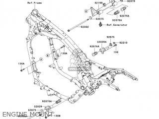 ENGINE MOUNT - VN1600D6F VULCAN 1600 NOMAD 2006 USA CALIFORNIA CANADA