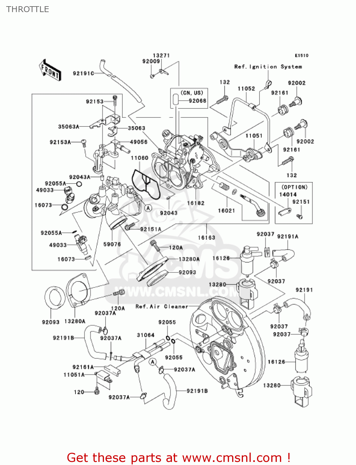 THROTTLE VN1600D7F VULCAN 1600 NOMAD 2007 USA CALIFORNIA CANADA