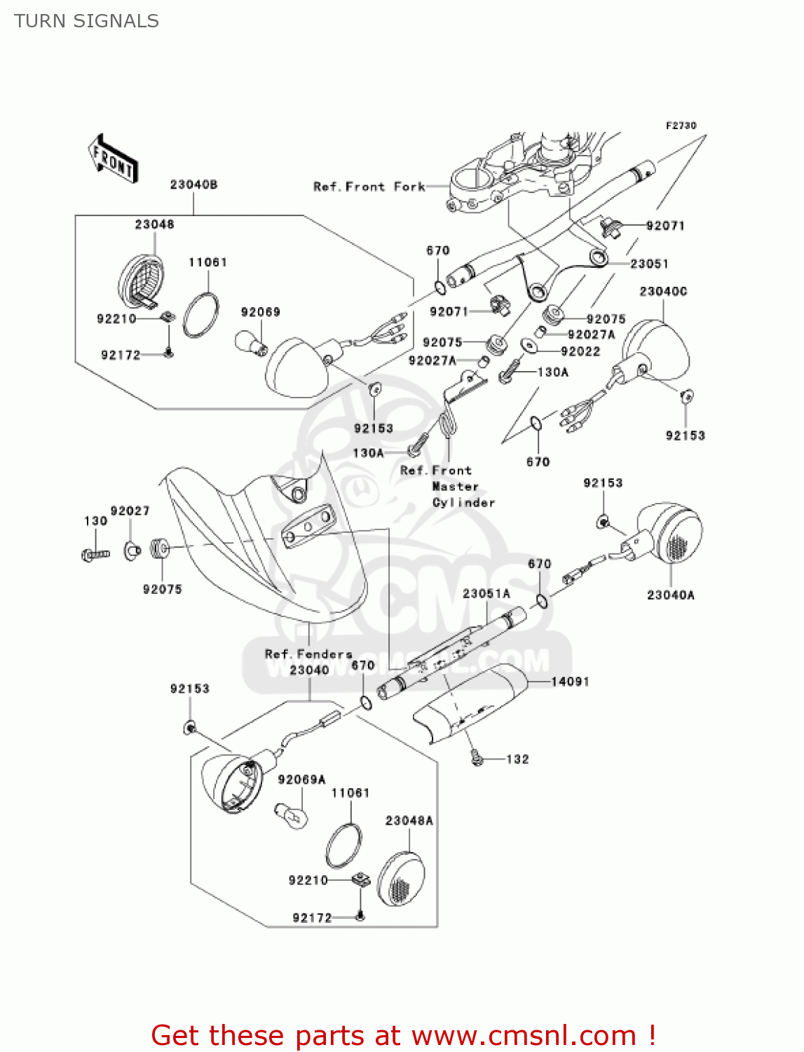 TURN SIGNALS VN1600D7F VULCAN 1600 NOMAD 2007 USA CALIFORNIA CANADA
