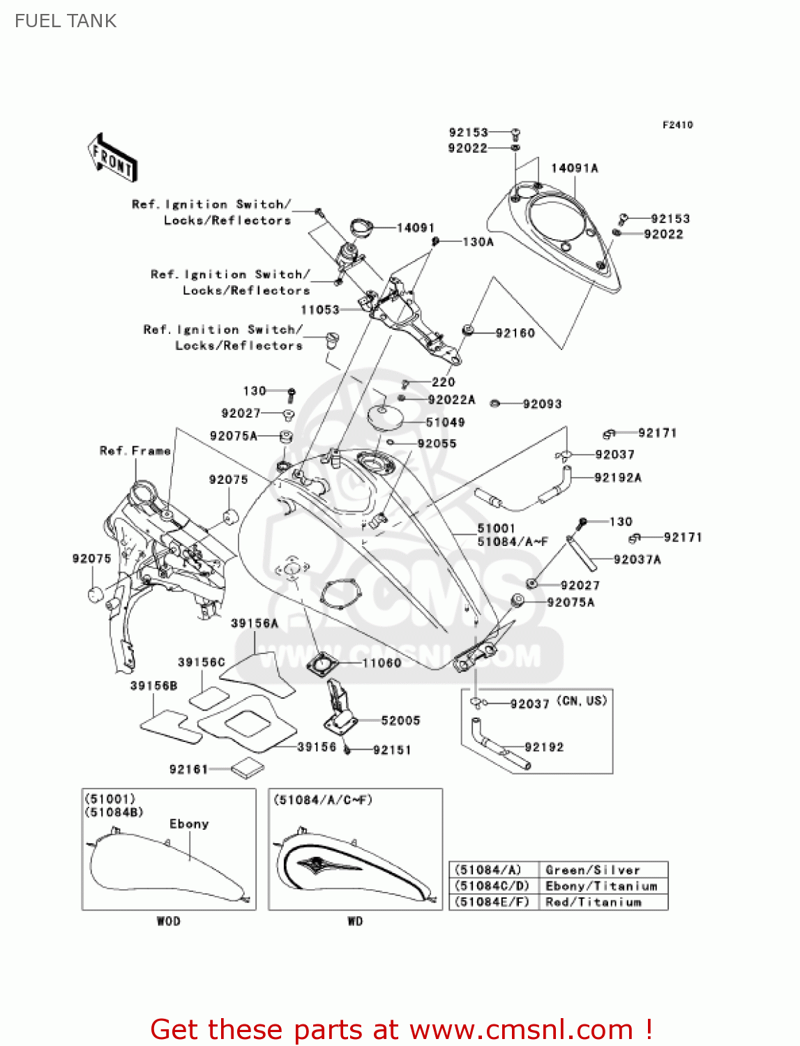 FUEL TANK VN1600D7F VULCAN 1600 NOMAD 2007 USA CALIFORNIA CANADA