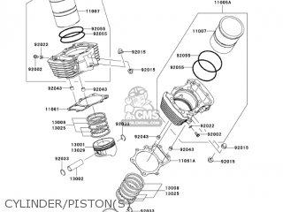CYLINDER/PISTON(S) - VN1600D7F VULCAN 1600 NOMAD 2007 USA CALIFORNIA CANADA