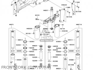 FRONT FORK (D7F/D7FA) - VN1600D7F VULCAN 1600 NOMAD 2007 USA CALIFORNIA CANADA