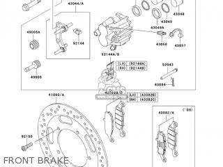 FRONT BRAKE - VN1600D7F VULCAN 1600 NOMAD 2007 USA CALIFORNIA CANADA