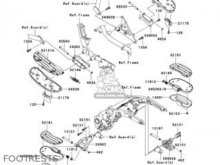 FOOTRESTS - VN1600D7F VULCAN 1600 NOMAD 2007 USA CALIFORNIA CANADA