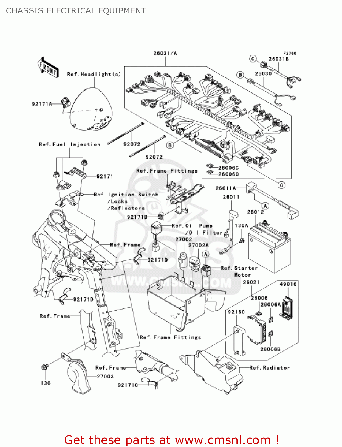 CHASSIS ELECTRICAL EQUIPMENT VN1600D7FA VULCAN 1600 NOMAD 2007 USA CALIFORNIA CANADA