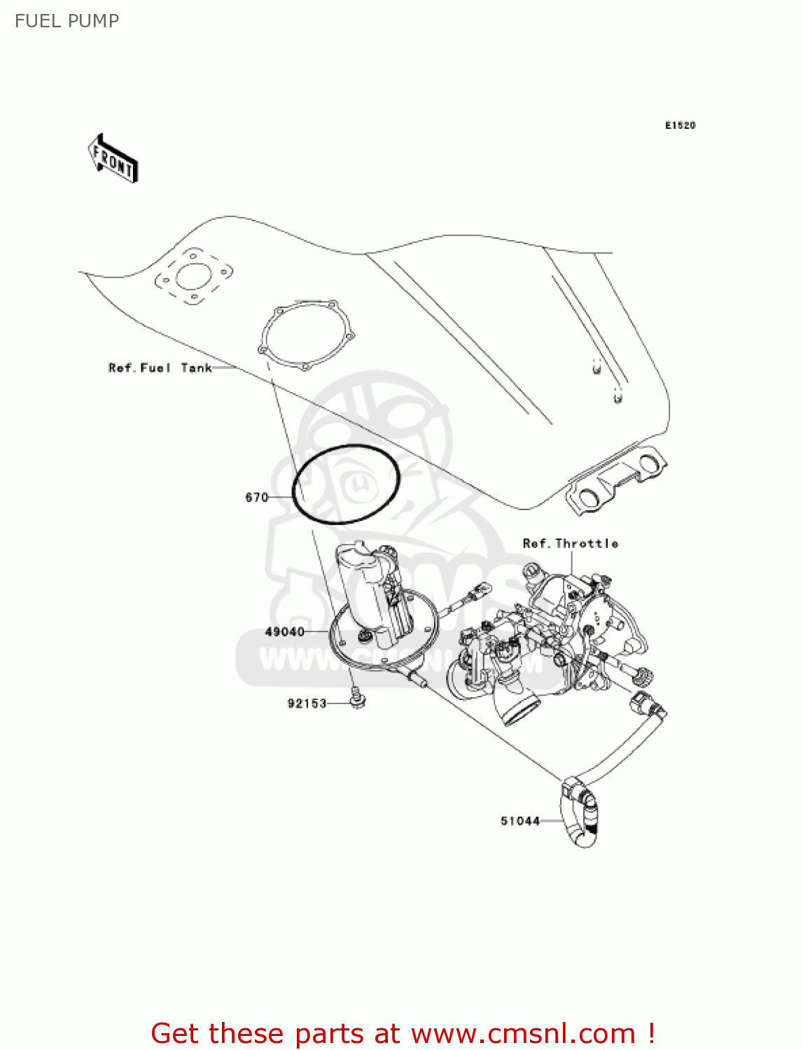 FUEL PUMP VN1600E6F VULCAN 1600 CLASSIC 2006 USA CALIFORNIA CANADA