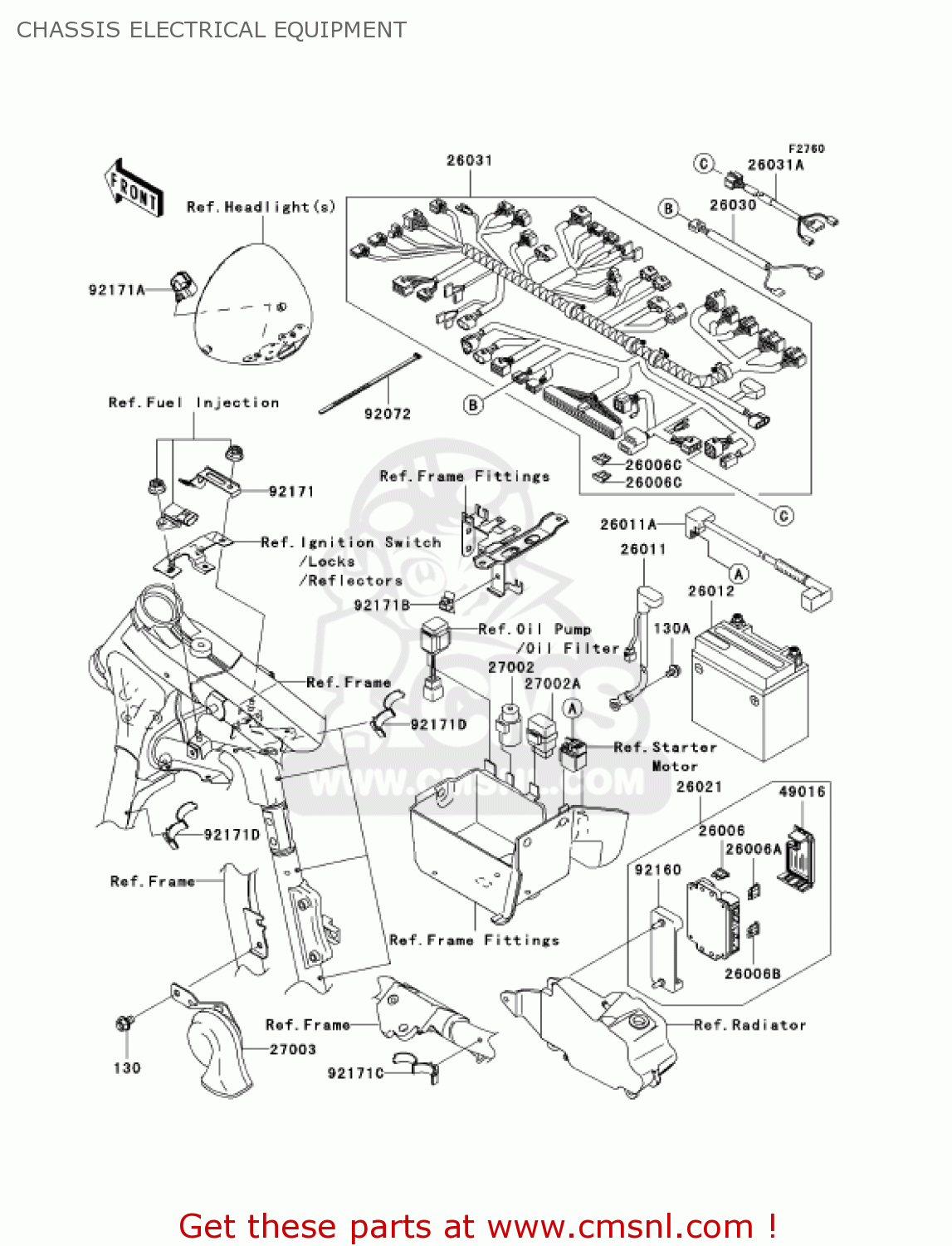 CHASSIS ELECTRICAL EQUIPMENT VN1600E6F VULCAN 1600 CLASSIC 2006 USA CALIFORNIA CANADA