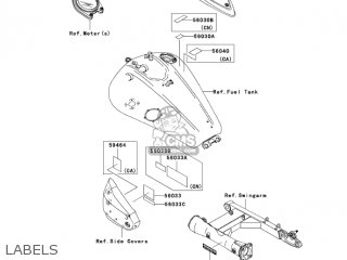 LABELS - VN1600E6F VULCAN 1600 CLASSIC 2006 USA CALIFORNIA CANADA