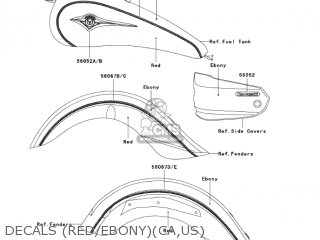 DECALS (RED/EBONY)(CA,US) - VN1600E6F VULCAN 1600 CLASSIC 2006 USA CALIFORNIA CANADA