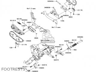 FOOTRESTS - VN1600E6F VULCAN 1600 CLASSIC 2006 USA CALIFORNIA CANADA