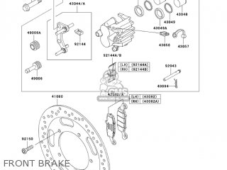 FRONT BRAKE - VN1600E6F VULCAN 1600 CLASSIC 2006 USA CALIFORNIA CANADA