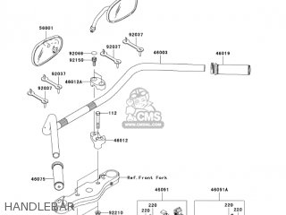 HANDLEBAR - VN1600E6F VULCAN 1600 CLASSIC 2006 USA CALIFORNIA CANADA
