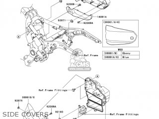 SIDE COVERS - VN1600E6F VULCAN 1600 CLASSIC 2006 USA CALIFORNIA CANADA