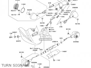 TURN SIGNALS - VN1600E6F VULCAN 1600 CLASSIC 2006 USA CALIFORNIA CANADA