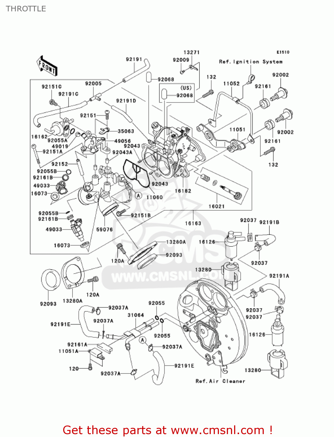 THROTTLE VN1600F6F VULCAN 1600 MEANSTREAK 2006 USA CALIFORNIA CANADA